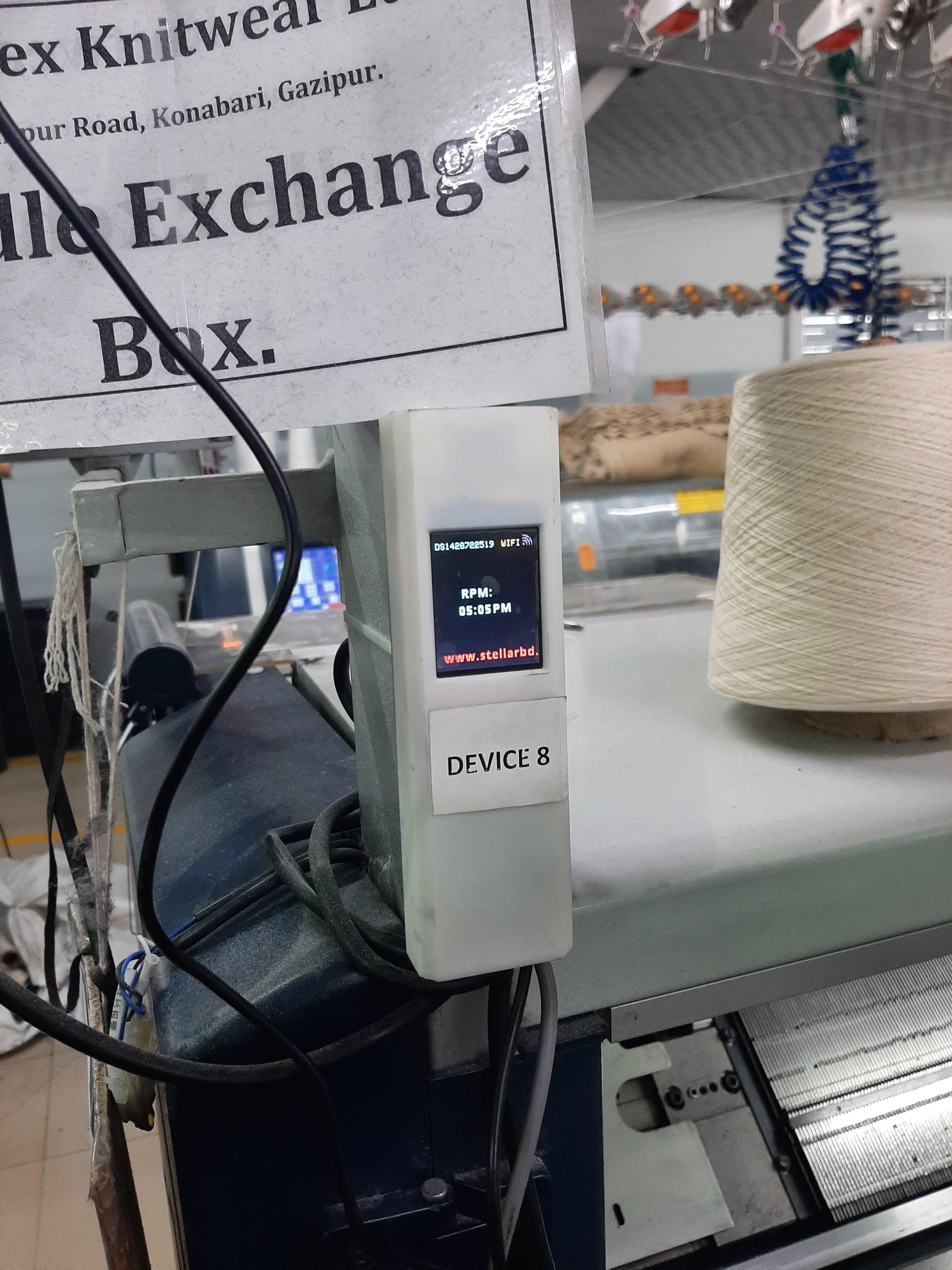 Real time Monitoring of Jacquard Machine Running Status, Speed and Efficiency for Meditex Knitwear Limited Gazipur.