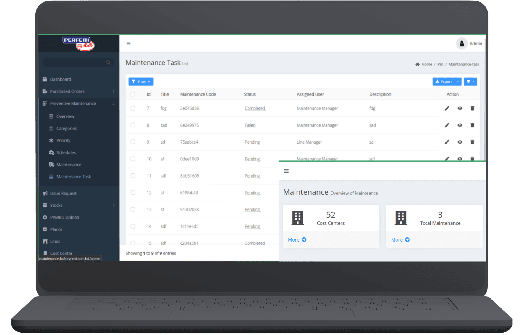 Smart Maintenance and Spare Parts Management System